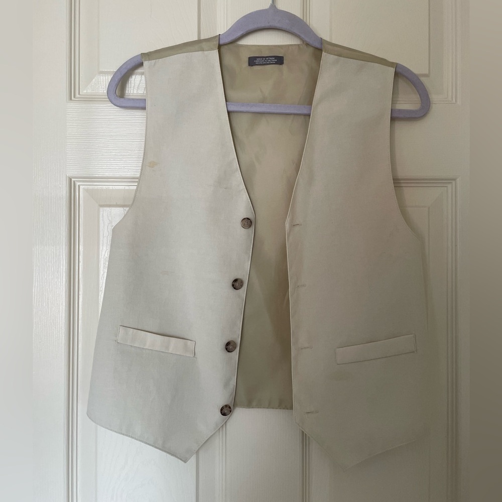 Cream Button-Up Vest